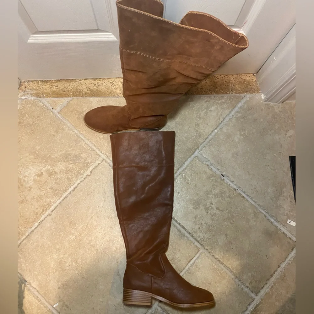 New‎ MIA Women’s Caryson Brown Over The Knee Boots Round Toe Regular Calf Width